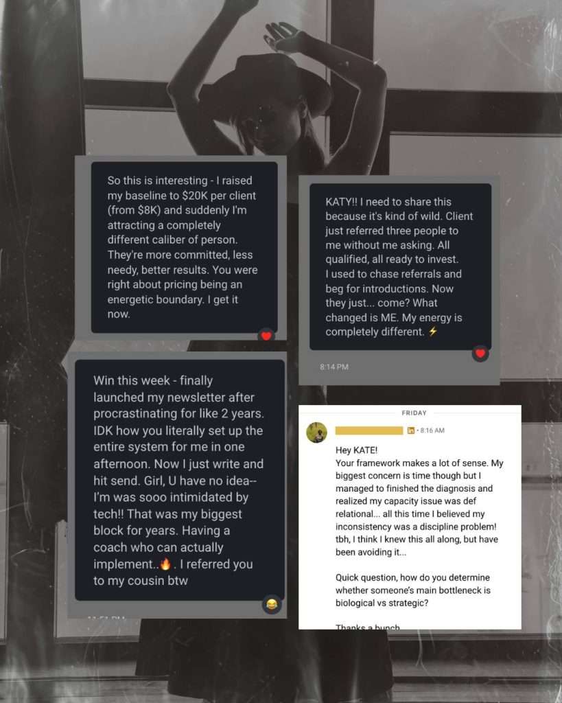 Testimonials: Capacity Diagnosis | Magnetic Method | The Wealthy Body | The Empire Engine // Command Attention. Convert Premium Buyers. Scale Sustainably.